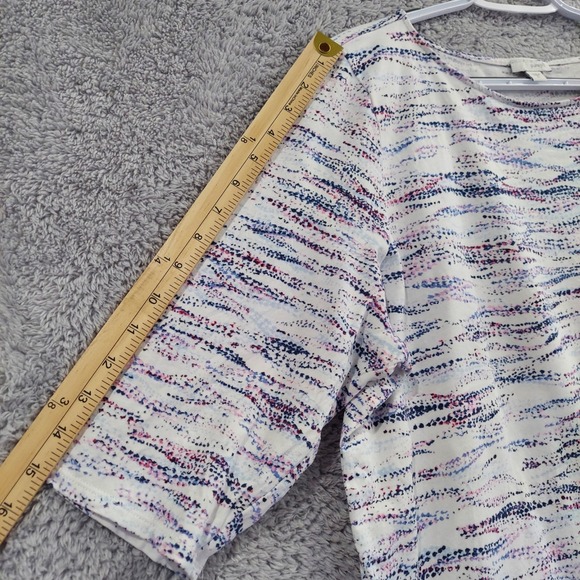 Pure Jill J Jill Asymmetric Tunic Top XL Cotton Modal Shirt Half Sleeve - Picture 4 of 12